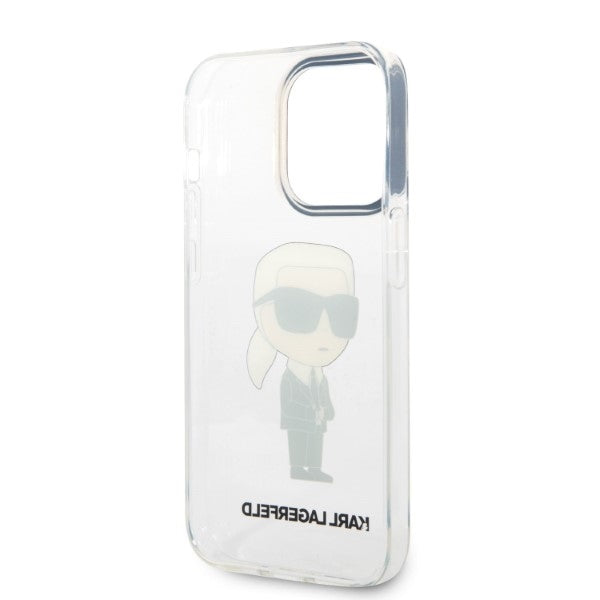 Custodia per Apple iPhone 14 Pro, Karl Lagerfeld, IML Ikonik NFT, Trasparente
