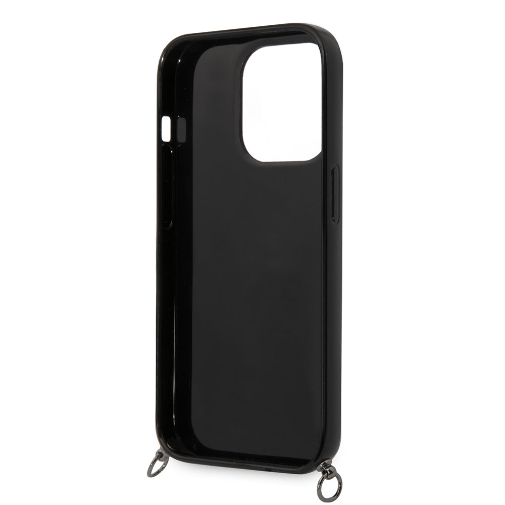 Custodia per Apple iPhone 14 Pro Max, Karl Lagerfeld, Color Stripes with Strap, Rosa