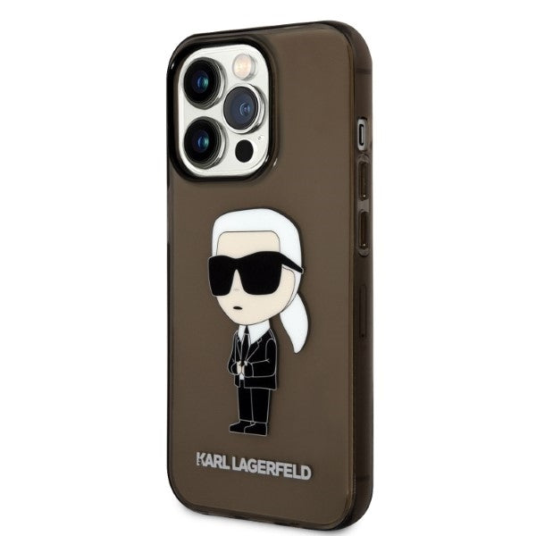 Custodia per Apple iPhone 14 Pro Max, Karl Lagerfeld, IML Ikonik NFT, Nera