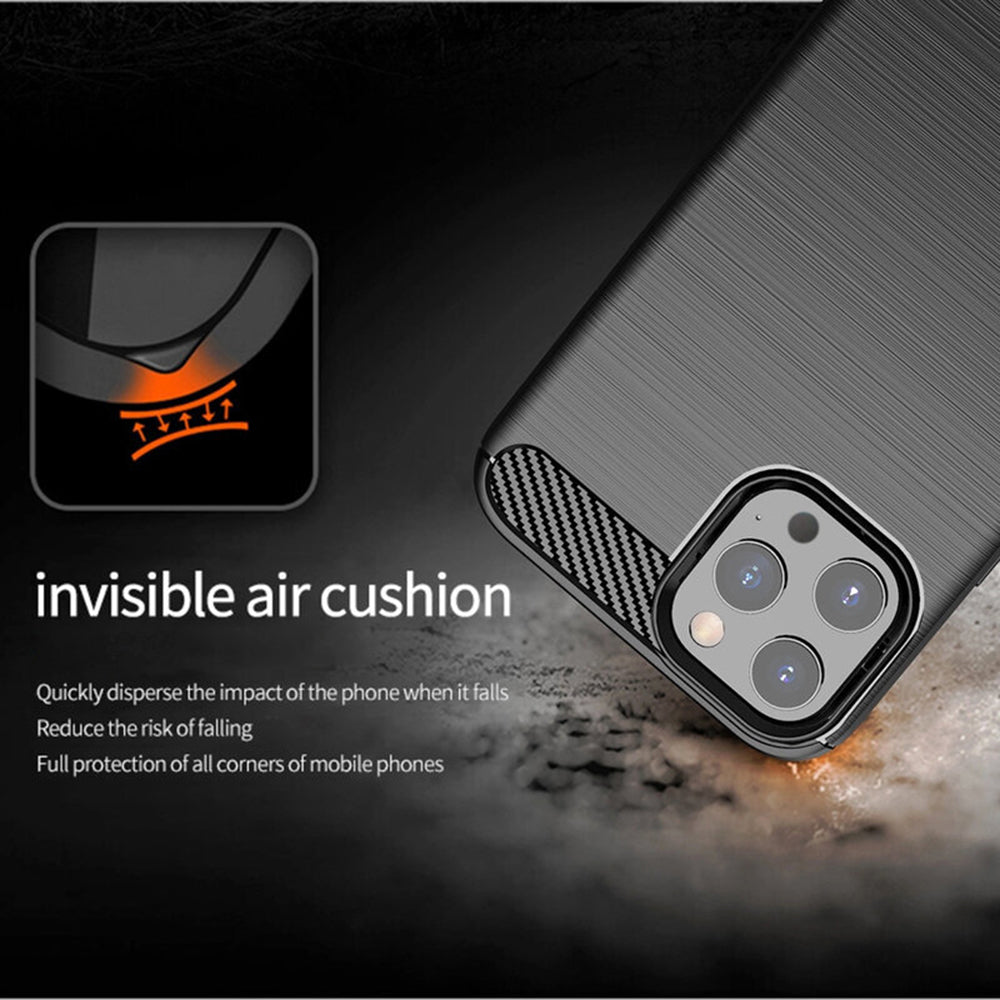 Custodia per Apple iPhone 14 Pro Max, Techsuit, Carbonio, Nera