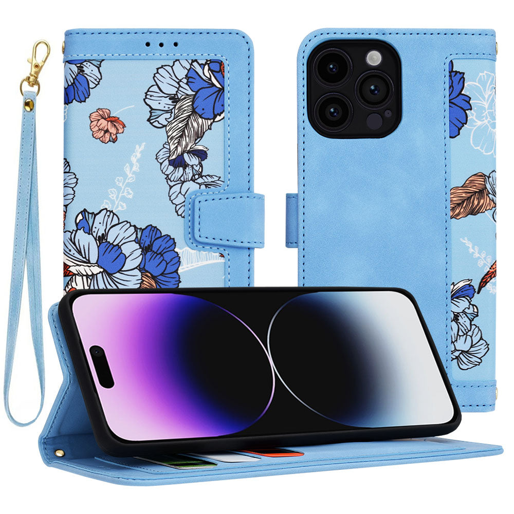 Custodia per Apple iPhone 14 Pro Max, Techsuit, FlipCraft, Blu