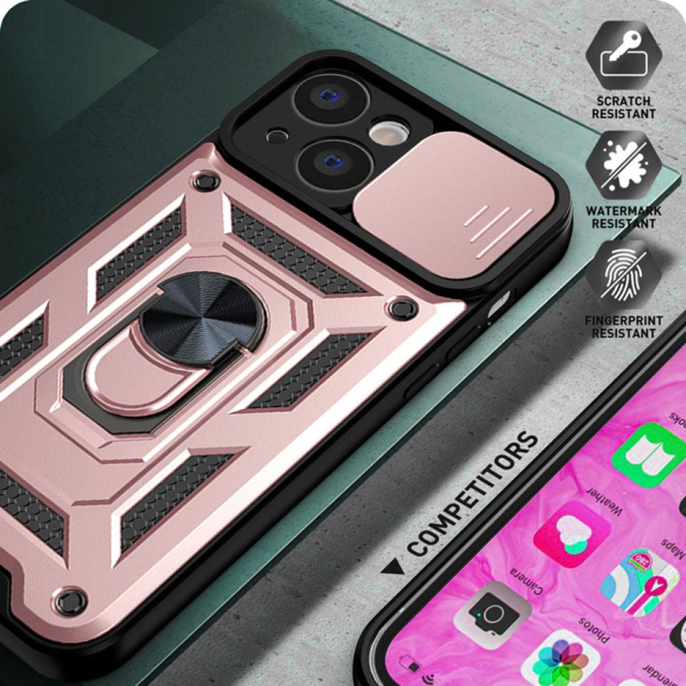 Custodia per Apple iPhone 14 Pro, Techsuit, CamShield, Rosa