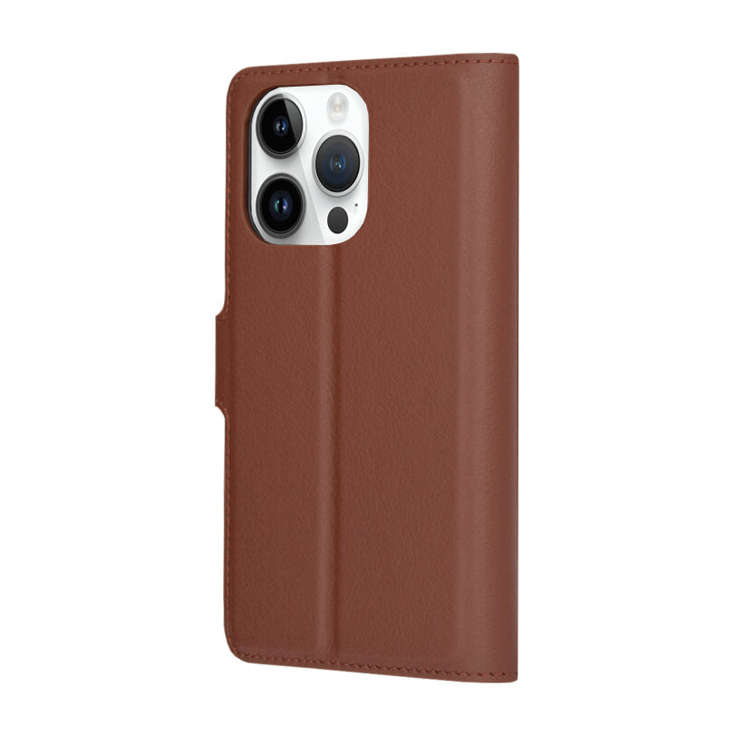 Custodia per Apple iPhone 14 Pro, Techsuit, Leather Folio, Marrone