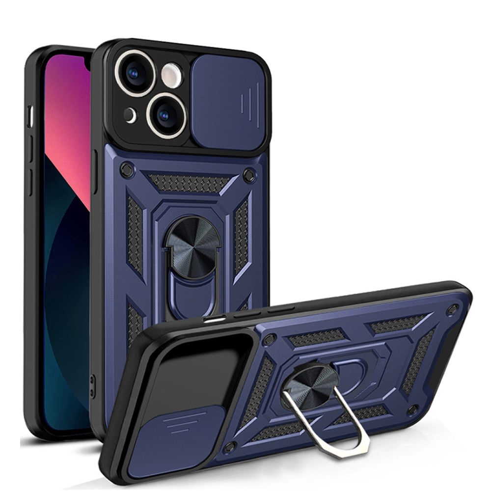 Custodia per Apple iPhone 14, Techsuit, CamShield, Blu