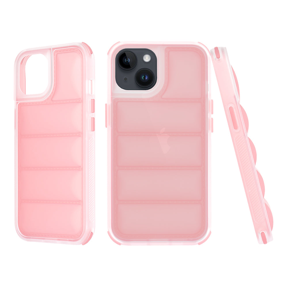 Custodia per Apple iPhone 14, Techsuit, Wave Shield, Rosa