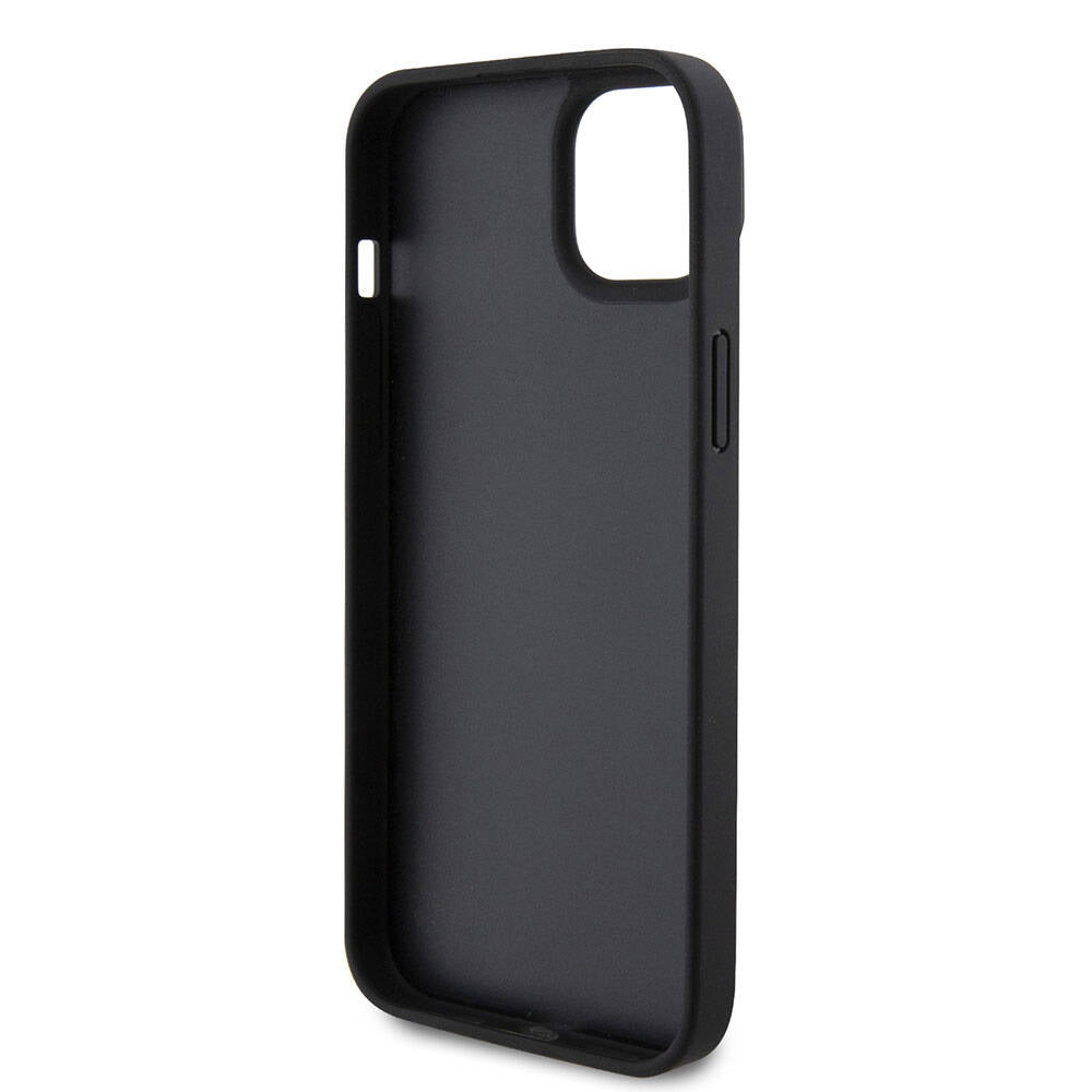 Custodia per Apple iPhone 15 / 14, Guess, Crossbody 4G Metal Logo, Nera