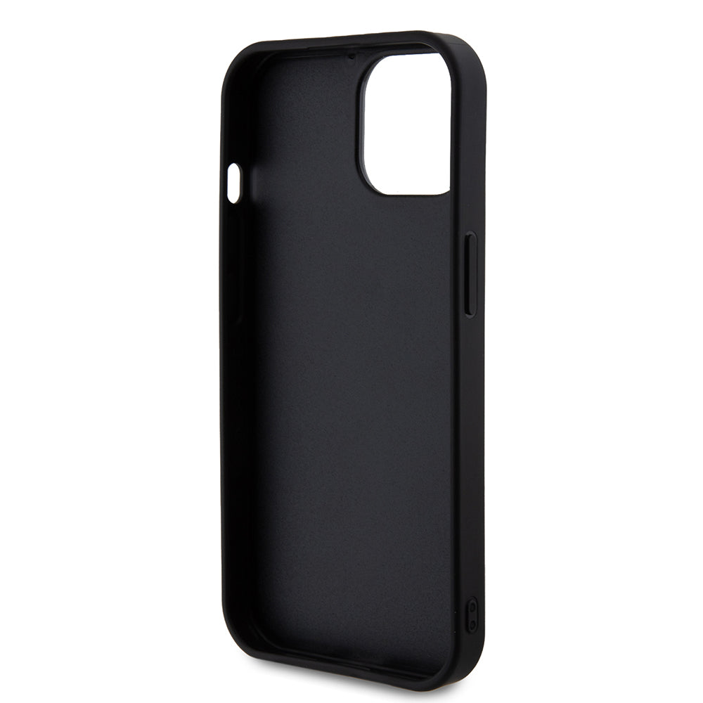 Custodia per Apple iPhone 15, Guess, Rhinestone Metal Logo, Gialla