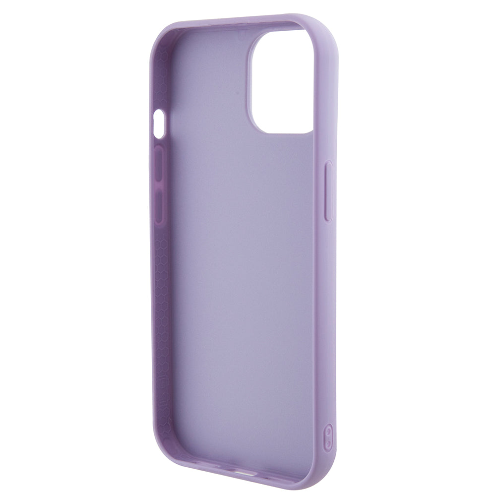 Custodia per Apple iPhone 15, Guess, Sequin Script Metal, Viola