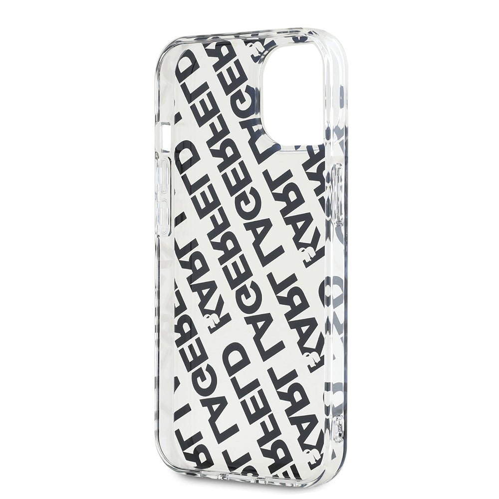 Custodia per Apple iPhone 15, Karl Lagerfeld, IML Luxury Gold Fullover Logo, Dorata