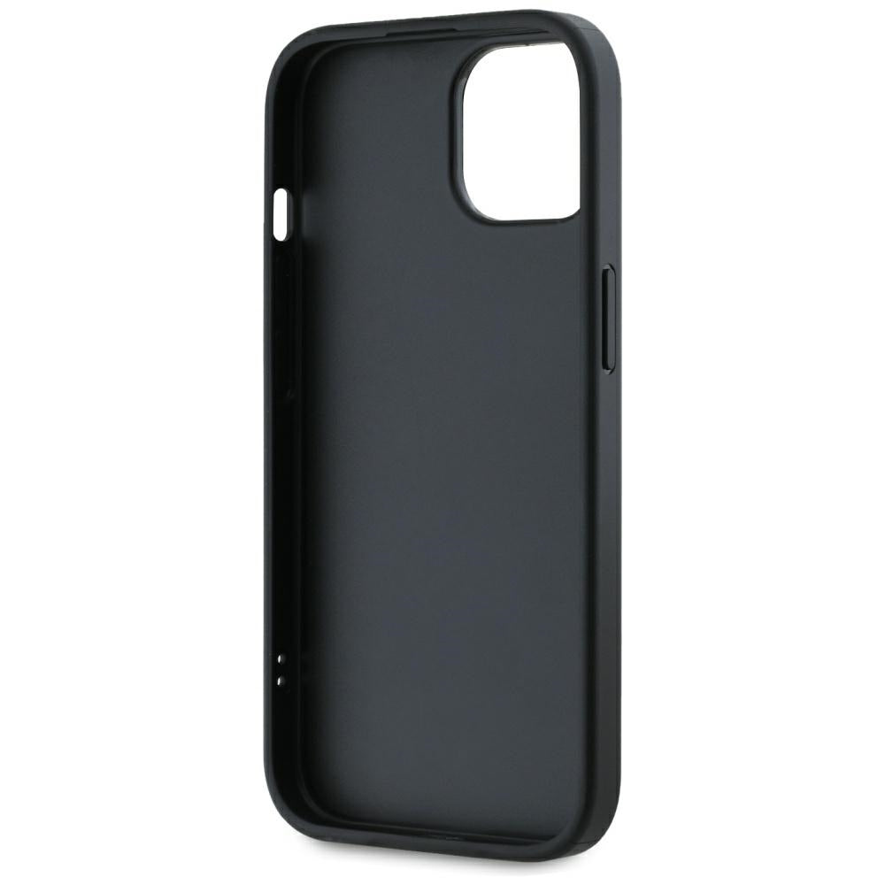 Custodia per Apple iPhone 15, Karl Lagerfeld, Saffiano Athleisure Stripes con Cinturino, Rosa