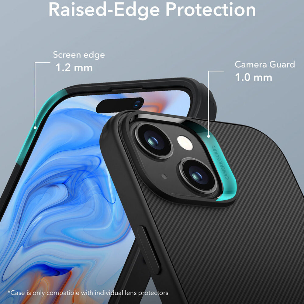 Custodia per Apple iPhone 15 Plus, ESR, Air Shield Boost Kickstand, Nera