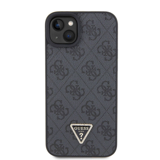 Custodia per Apple iPhone 15 Plus, Guess, Crossbody 4G Metal Logo, Nera