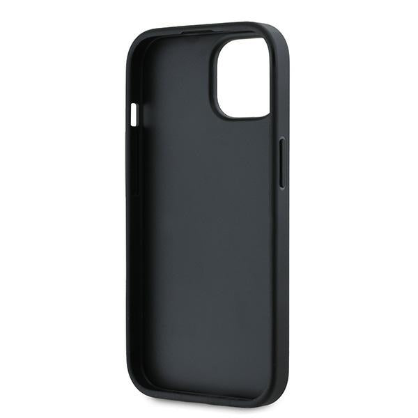 Custodia per Apple iPhone 15 Plus, Karl Lagerfeld, Diagonal Quilted Script, Nera