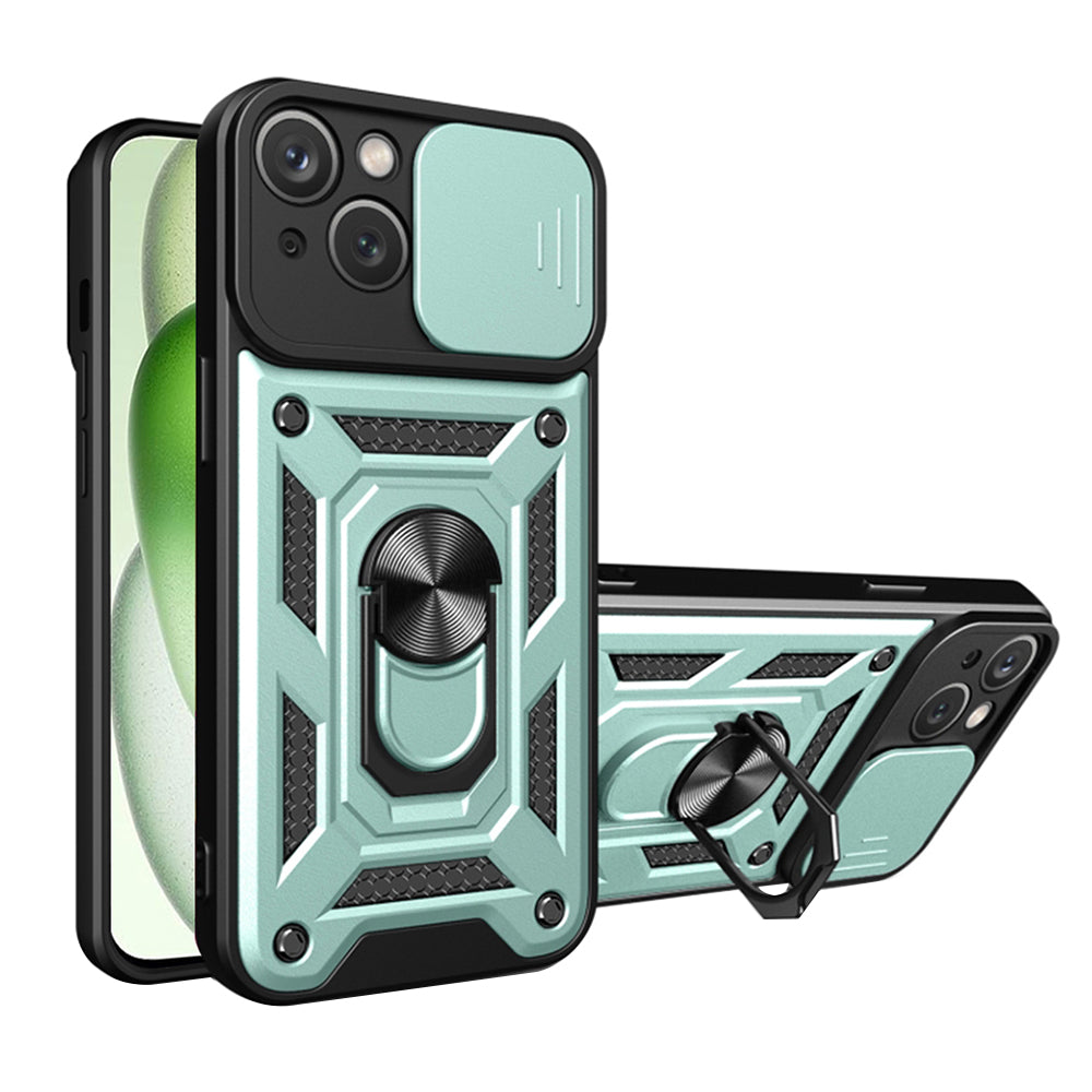 Custodia per Apple iPhone 15 Plus, Techsuit, CamShield, Verde