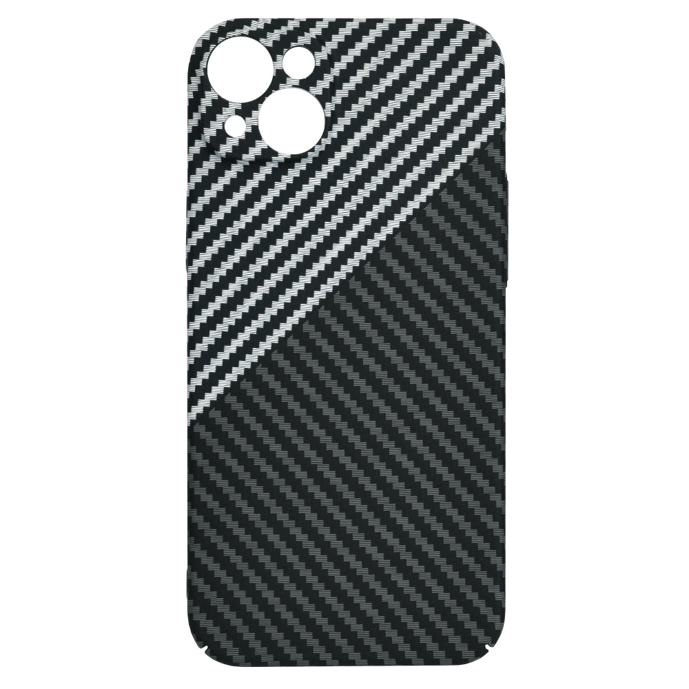 Custodia per Apple iPhone 15 Plus, Techsuit, Carbonite FiberShell, Nero Grigio