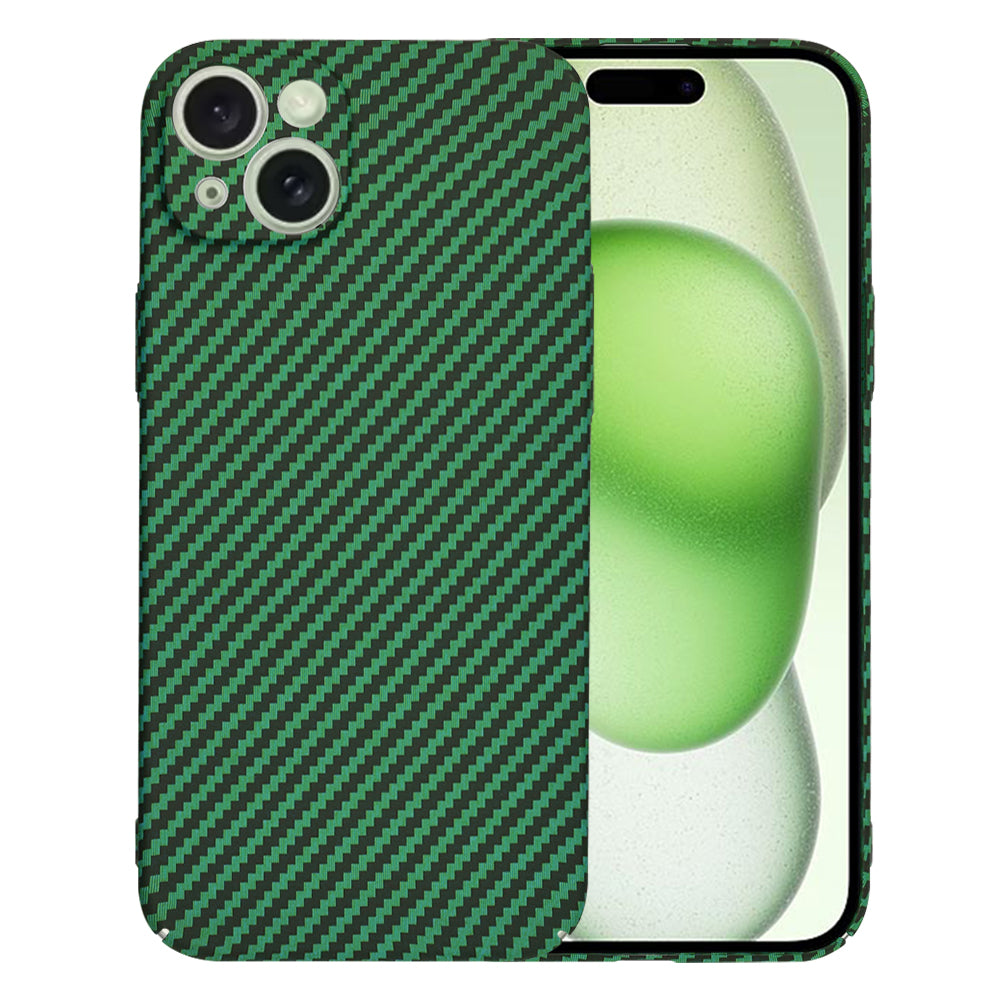 Custodia per Apple iPhone 15 Plus, Techsuit, Carbonite FiberShell, Verde