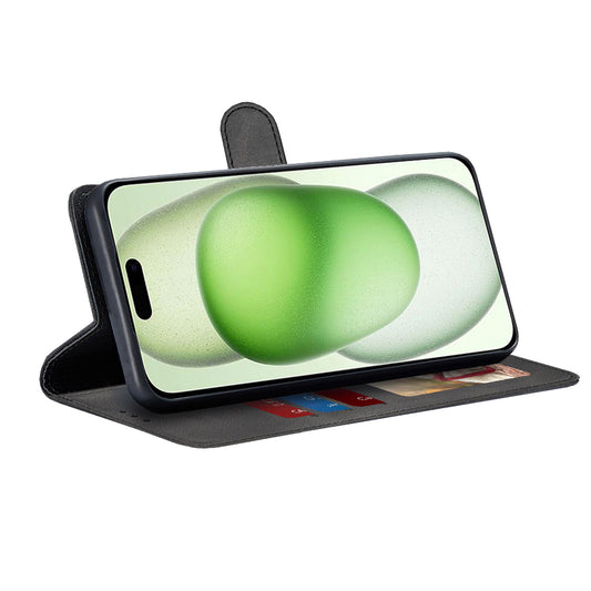 Custodia per Apple iPhone 15 Plus, Techsuit, Diary Book, Nera