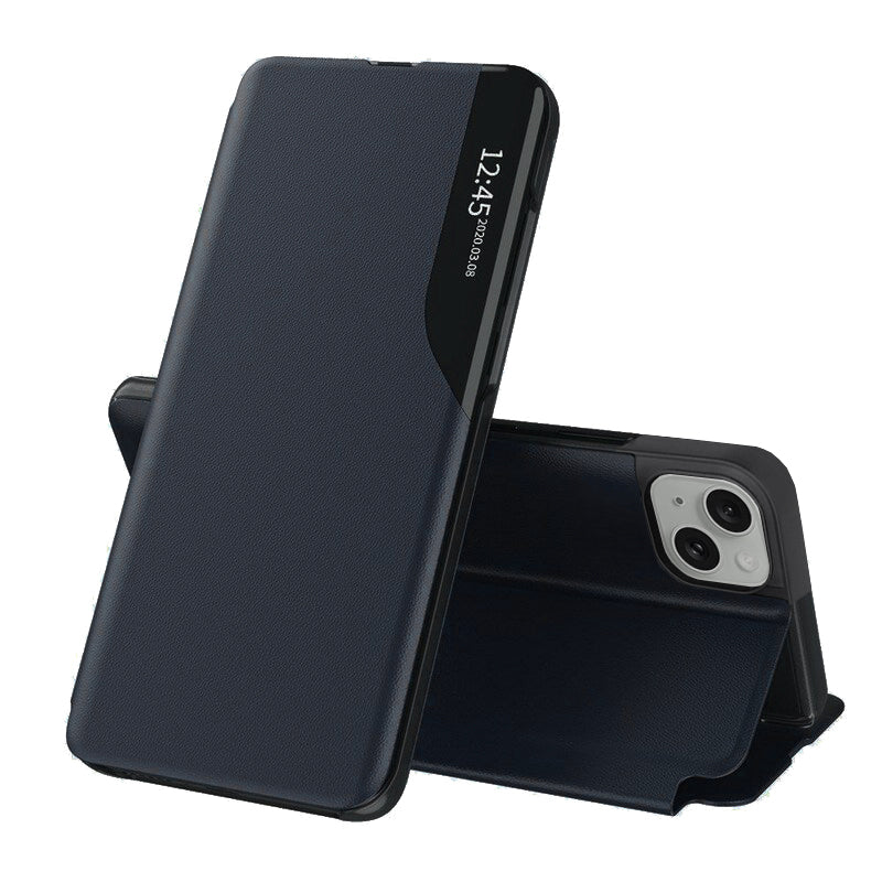 Custodia per Apple iPhone 15 Plus, Techsuit, eFold, Blu Scuro