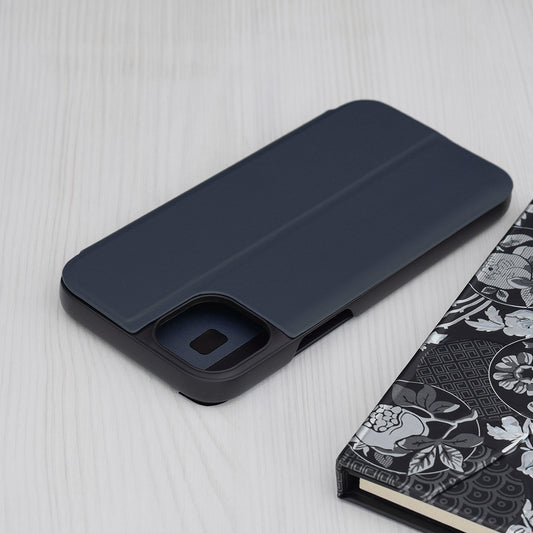 Custodia per Apple iPhone 15 Plus, Techsuit, eFold, Blu Scuro