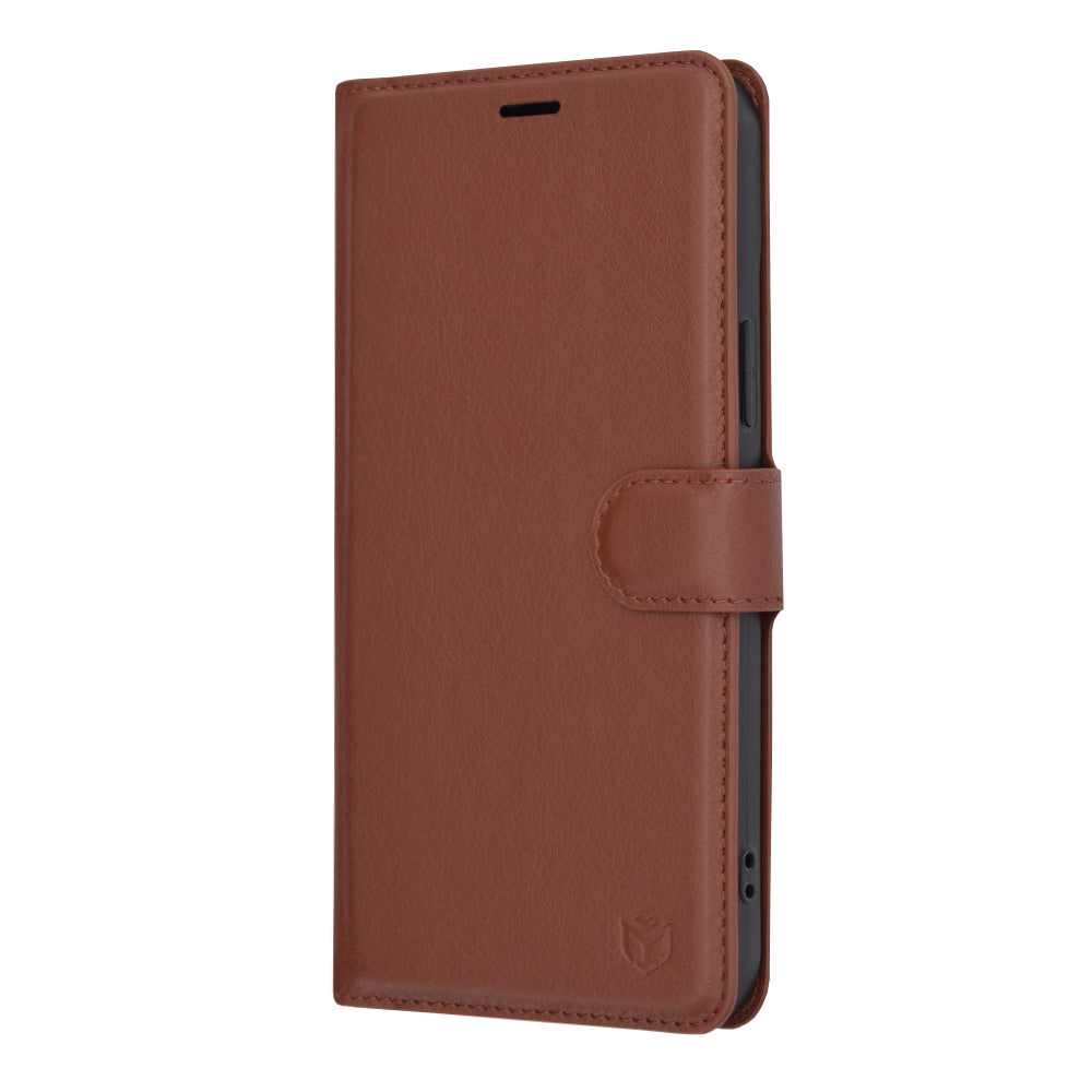 Custodia per Apple iPhone 15 Plus, Techsuit, Leather Folio, Marrone