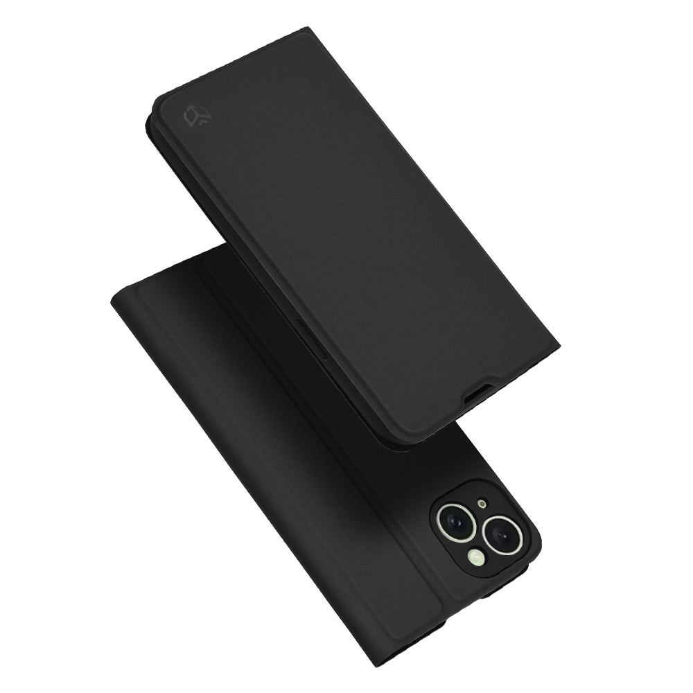 Custodia per Apple iPhone 15 Plus, Techsuit, Magskin Book, Nera