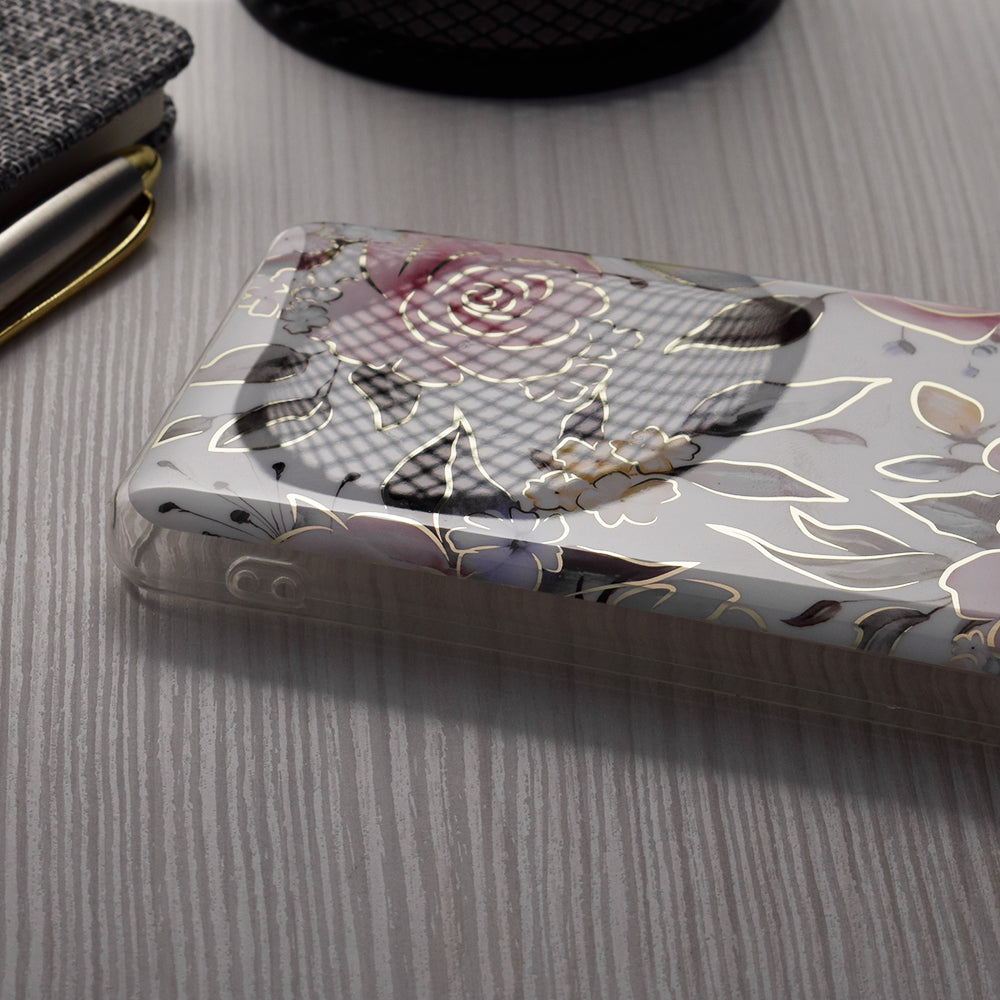 Custodia per Apple iPhone 15 Plus, Techsuit, Marble, Bianca