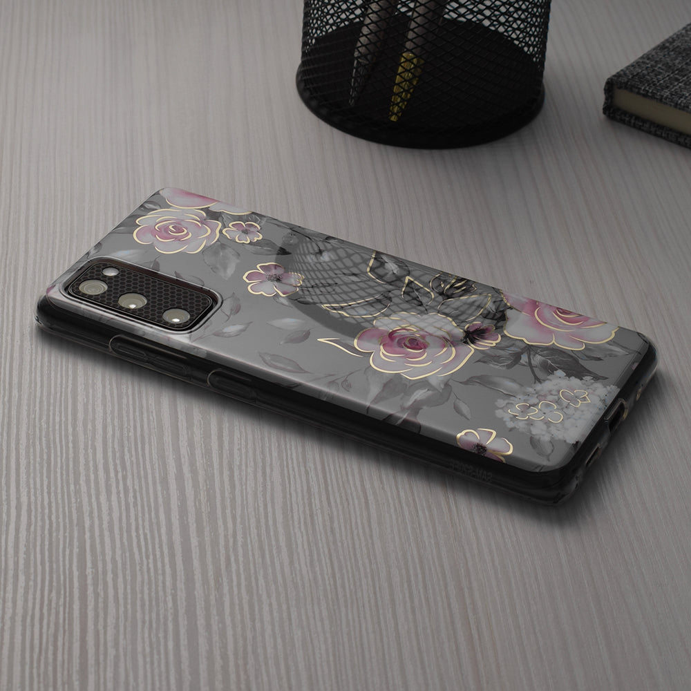 Custodia per Apple iPhone 15 Plus, Techsuit, Marble, Grigio