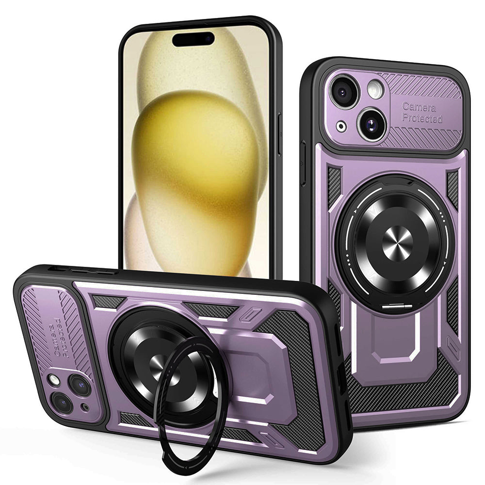 Custodia per Apple iPhone 15 Plus, Techsuit, RuggedCam, Viola