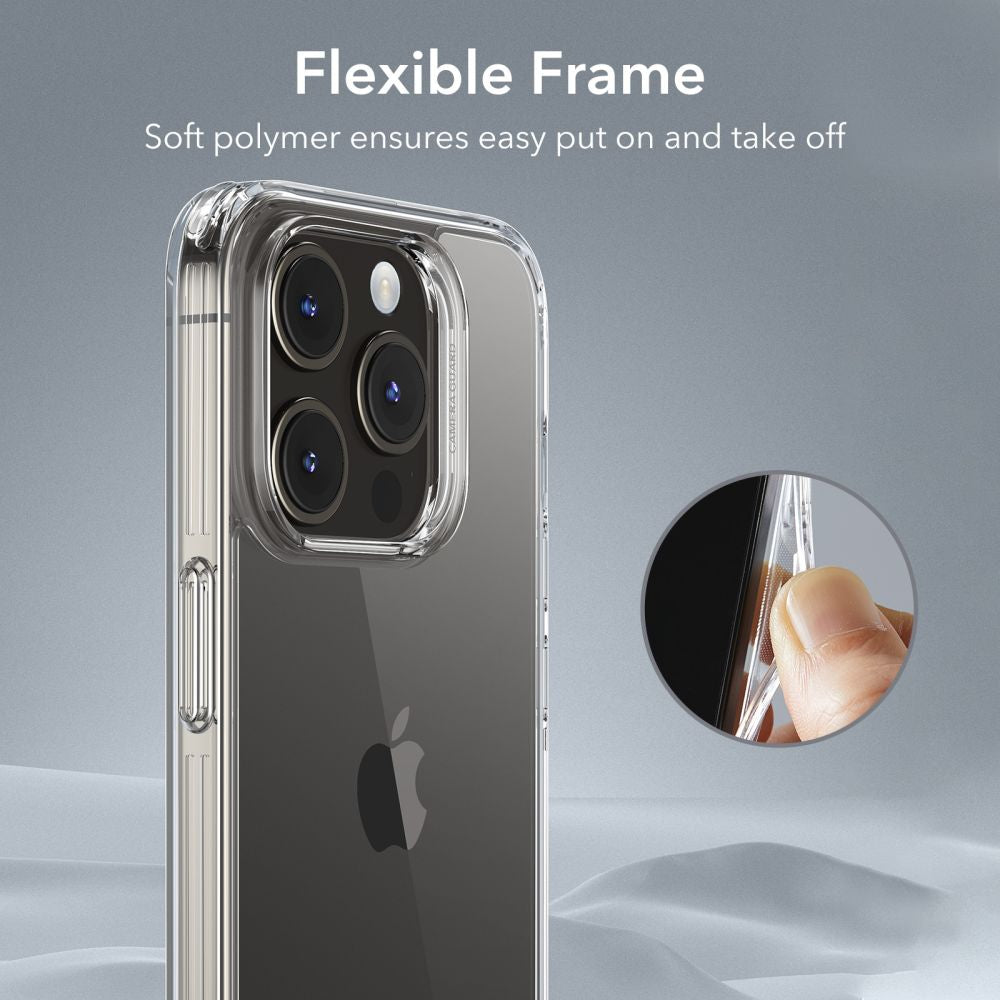 Custodia per Apple iPhone 15 Pro, ESR, Ice Shield, Trasparente