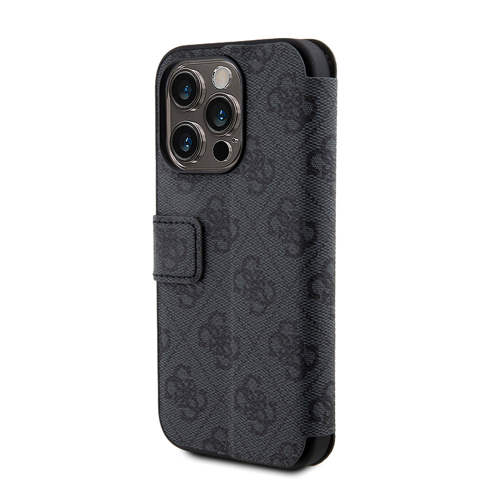 Custodia per Apple iPhone 15 Pro, Guess, 4G Book, Grigio