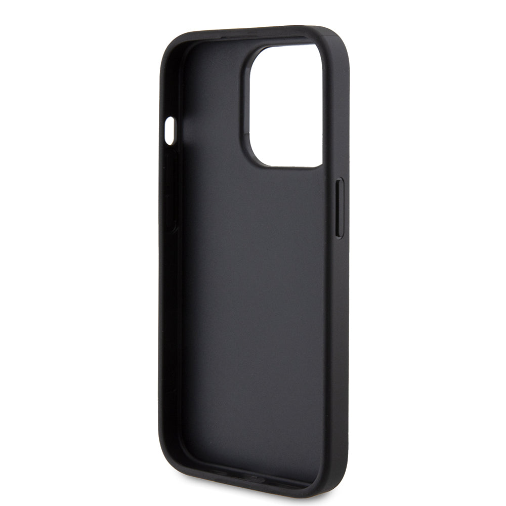 Custodia per Apple iPhone 15 Pro, Guess, 4G Metal Gold Logo, Grigio