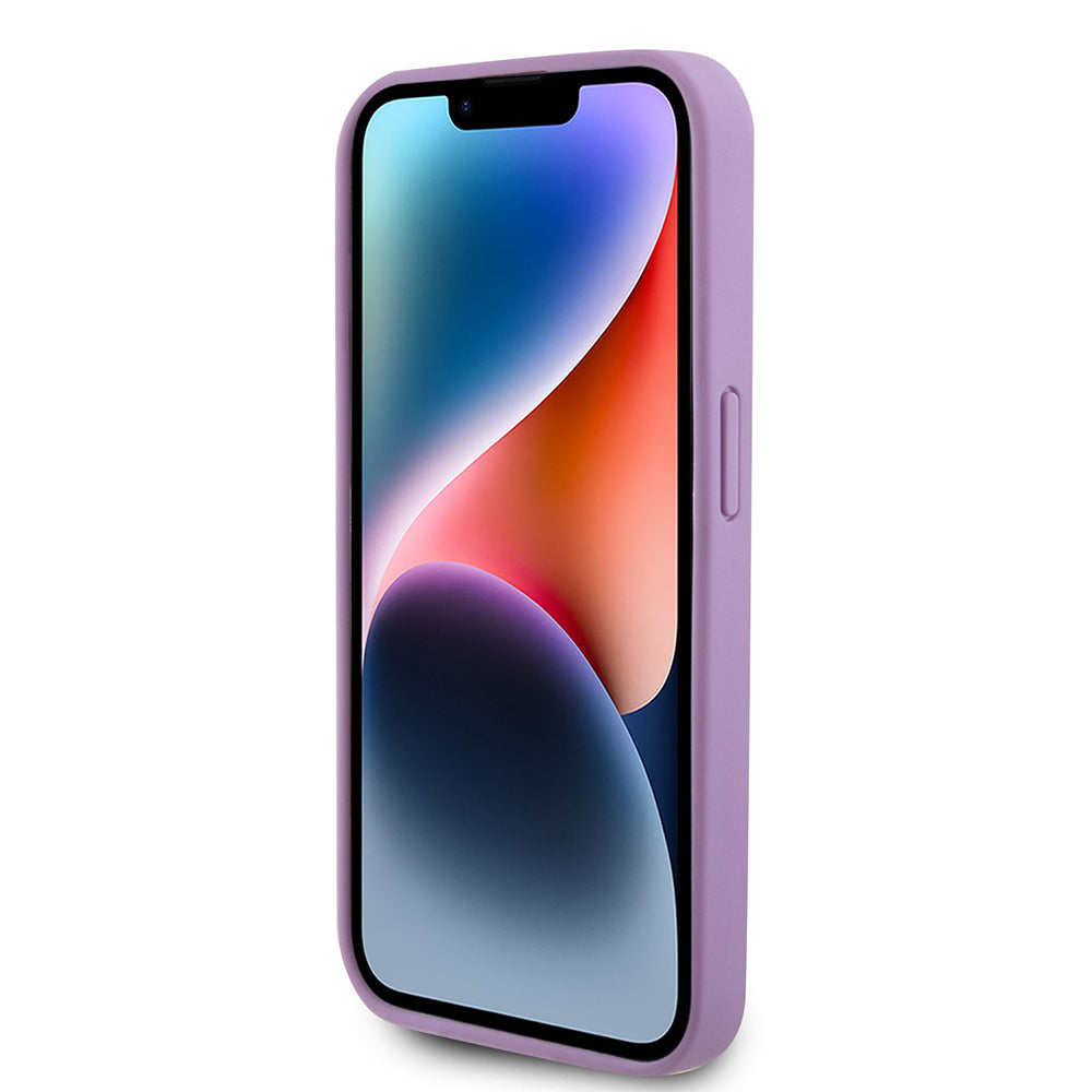 Custodia per Apple iPhone 15 Pro, Guess, 4G Stamped, Viola Chiaro