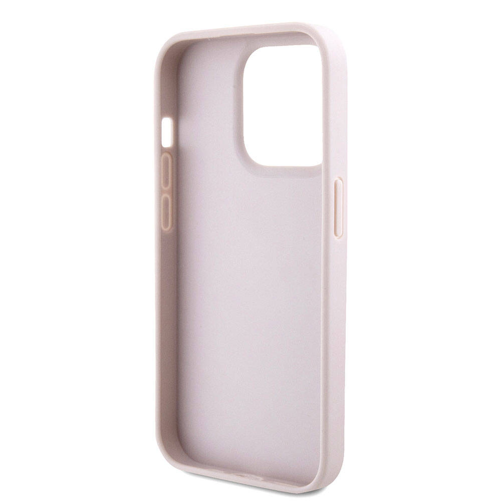 Custodia per Apple iPhone 15 Pro, Guess, Crossbody 4G Metal Logo, Rosa