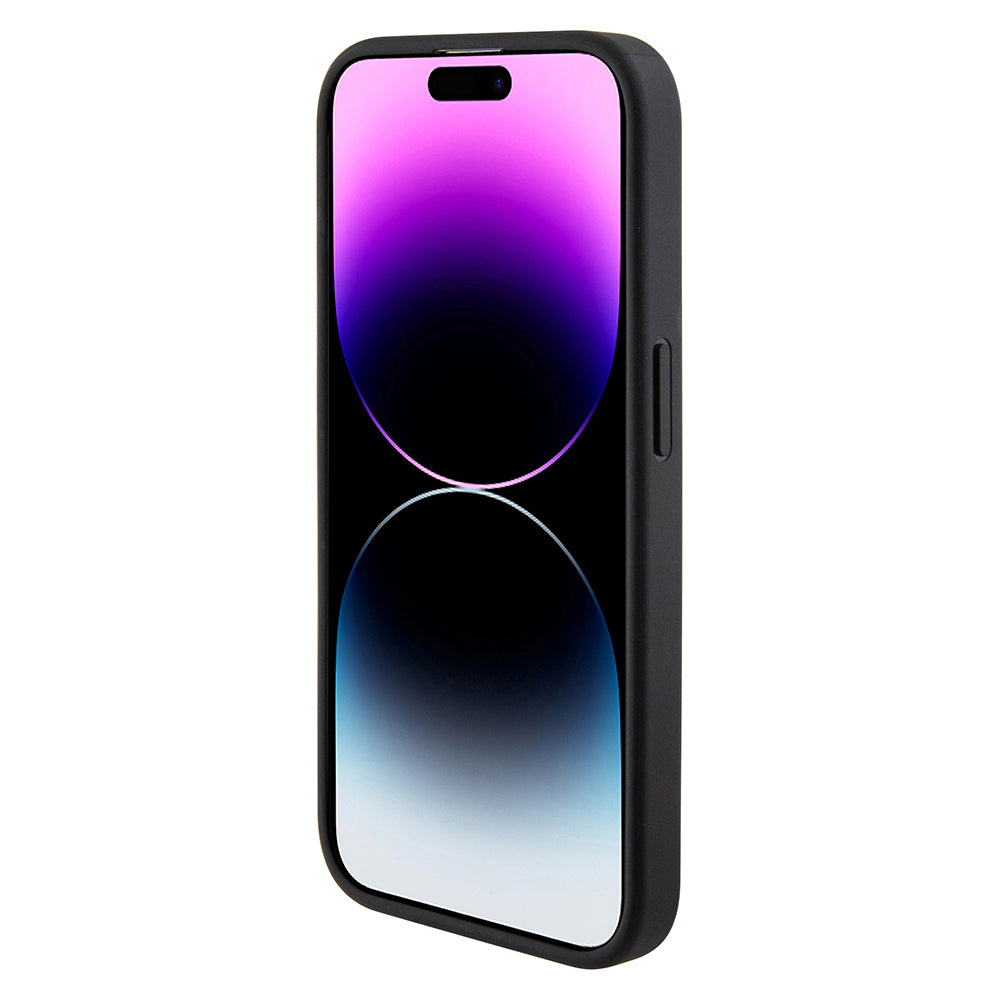 Case for Apple iPhone 15 Pro, Guess, Grip Stand 4G Triangle Strass, Black