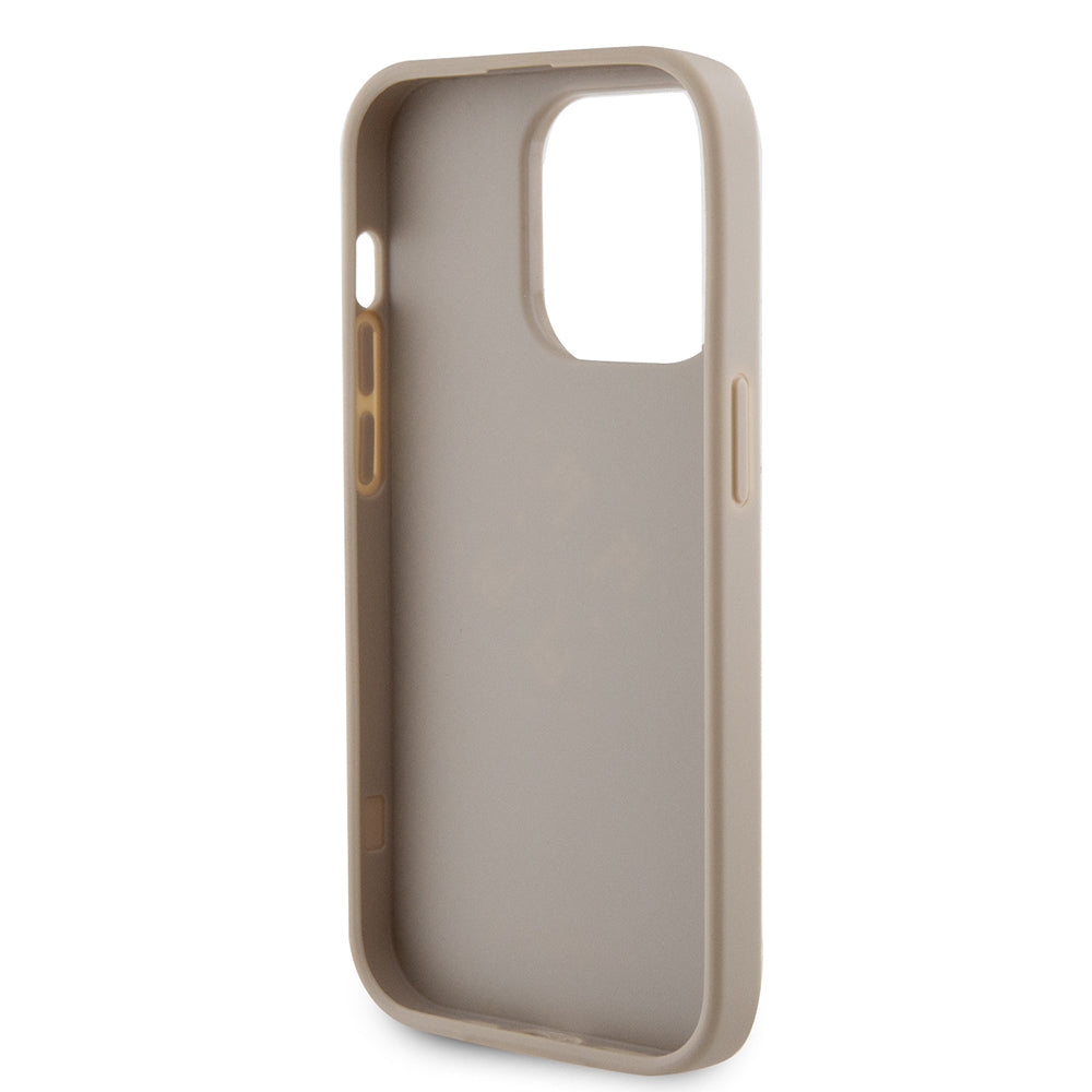 Custodia per Apple iPhone 15 Pro, Guess, Perforated 4G, Dorata