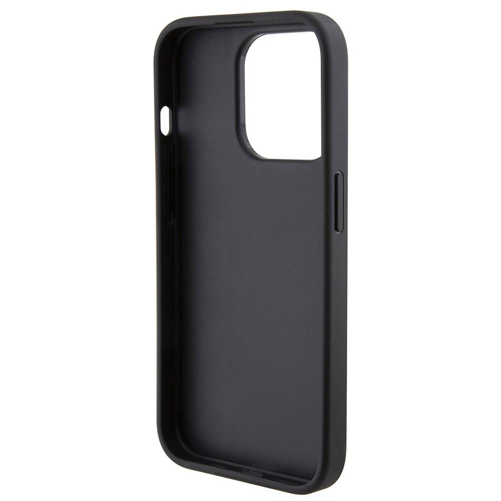 Custodia per Apple iPhone 15 Pro, Karl Lagerfeld, Diagonal Quilted K Pattern, Nera