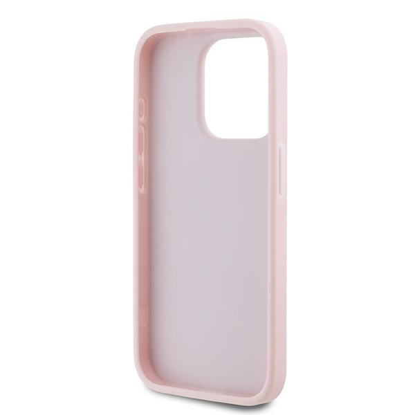 Custodia per Apple iPhone 15 Pro, Karl Lagerfeld, Diagonal Quilted Script, Rosa