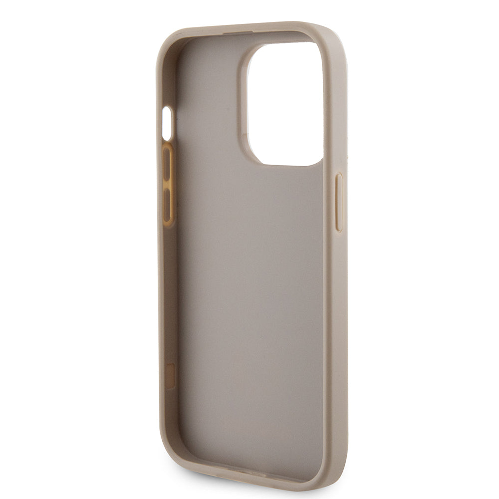 Custodia per Apple iPhone 15 Pro Max, Guess, 4G Strass Metal Logo, Dorata