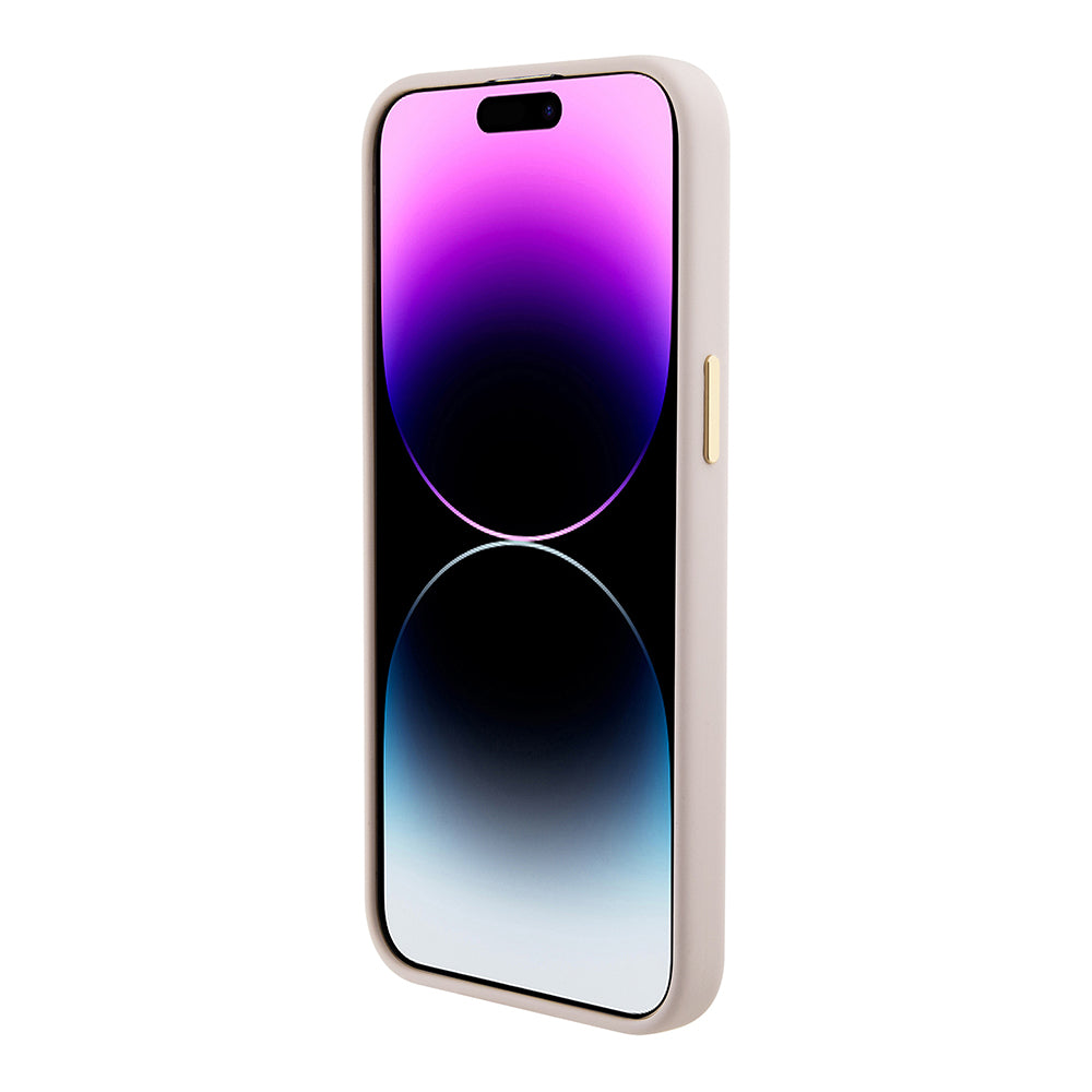 Custodia per Apple iPhone 15 Pro Max, Guess, 4G Strass Metal Logo, Rosa