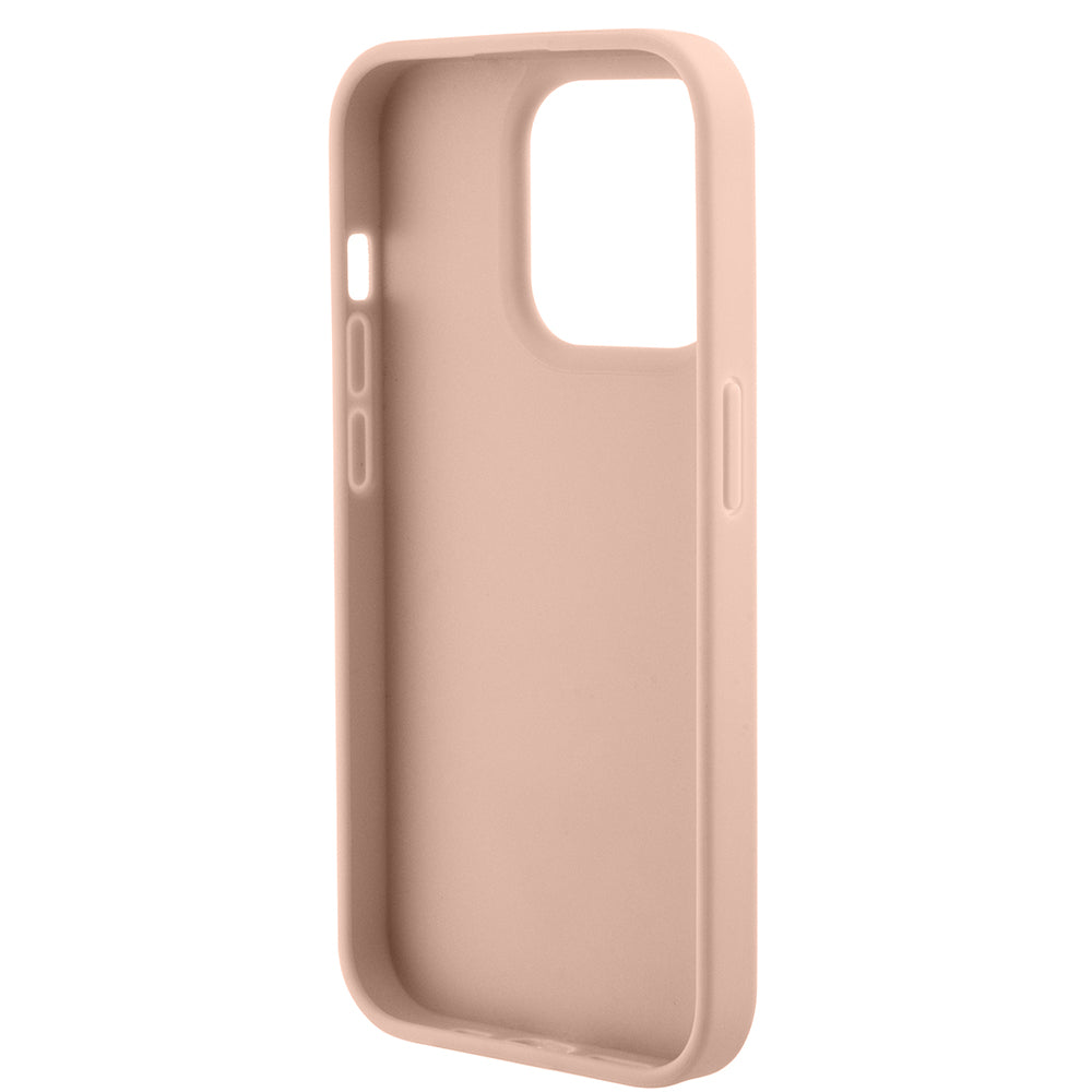Custodia per Apple iPhone 15 Pro Max, Guess, Croco Triangle Metal Logo, Rosa