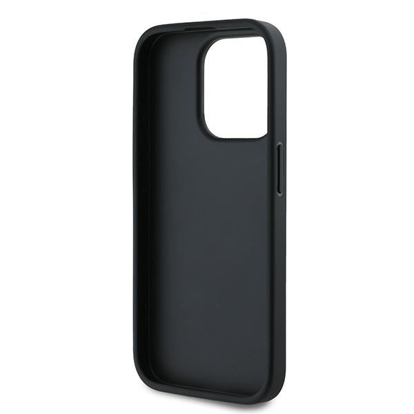 Custodia per Apple iPhone 15 Pro Max, Karl Lagerfeld, Diagonal Quilted Script, Nera
