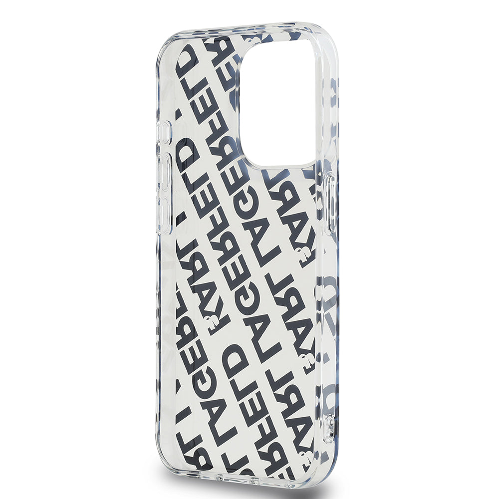 Custodia per Apple iPhone 15 Pro Max, Karl Lagerfeld, IML Luxury Gold Fullover Logo, Dorata