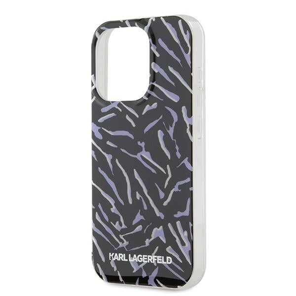 Custodia per Apple iPhone 15 Pro Max, Karl Lagerfeld, Zebra with Cord Strap, Viola