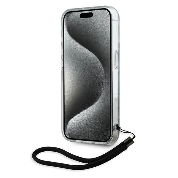 Custodia per Apple iPhone 15 Pro Max, Karl Lagerfeld, Zebra with Cord Strap, Viola
