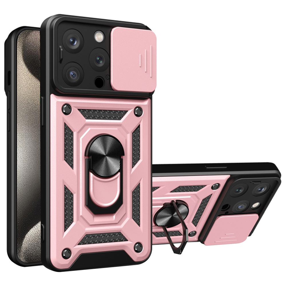 Custodia per Apple iPhone 15 Pro Max, Techsuit, CamShield, Rosa