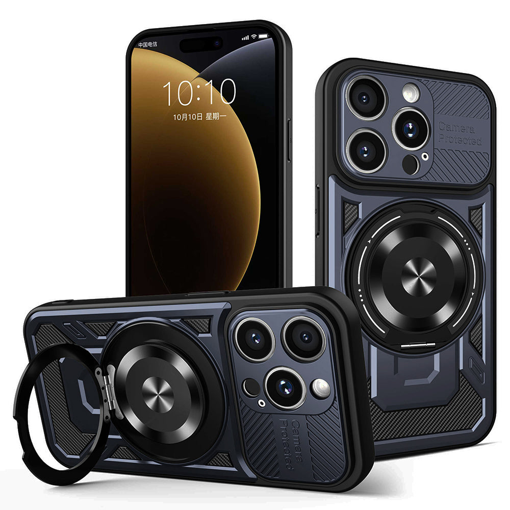 Custodia per Apple iPhone 15 Pro Max, Techsuit, RuggedCam, Blu