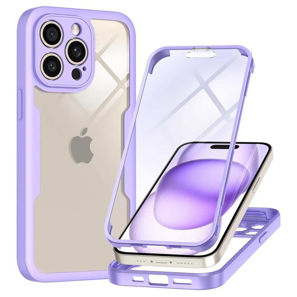 Custodia per Apple iPhone 15 Pro, Techsuit, ColorVerse 360, Viola