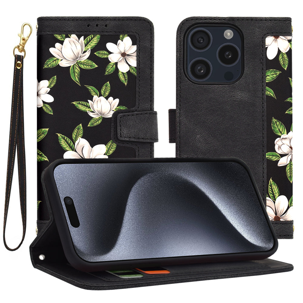 Custodia per Apple iPhone 15 Pro, Techsuit, FlipCraft, Nera