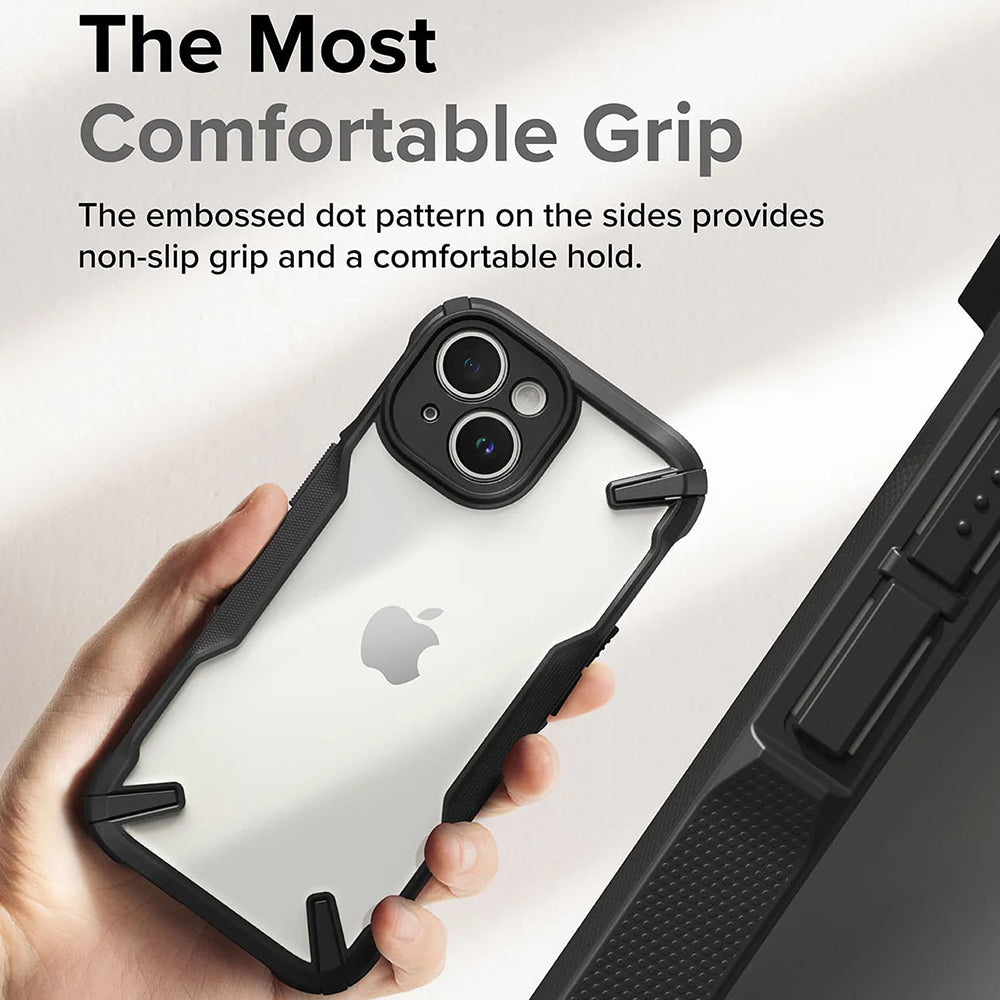 Custodia per Apple iPhone 15, Ringke, Fusion X, Nera