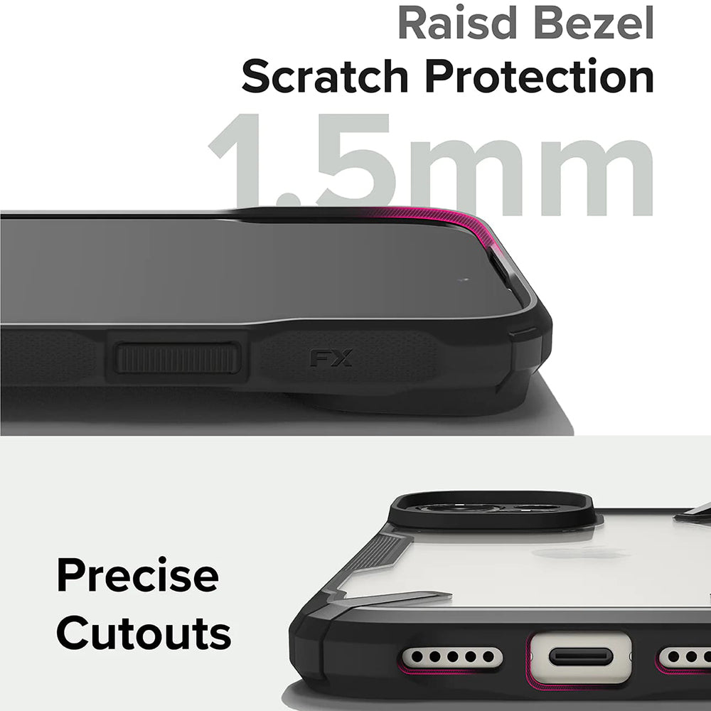 Custodia per Apple iPhone 15, Ringke, Fusion X, Nera